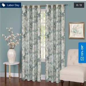 2pcs lined blackout 8grommet panel